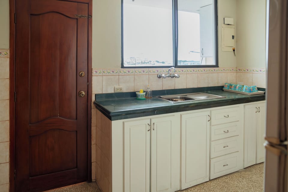 Apartment | Private kitchen | Fridge, microwave, oven, stovetop