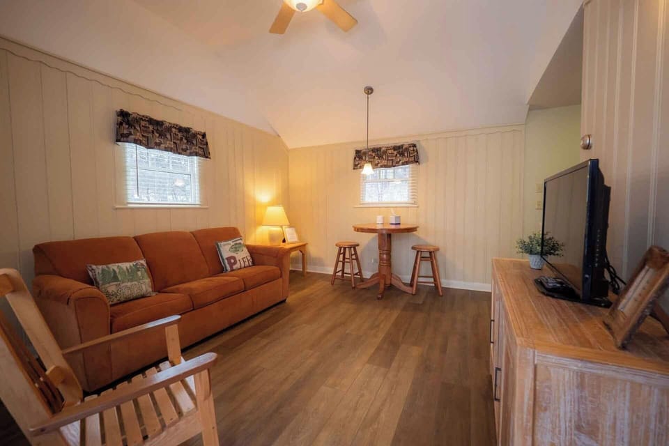 30-inch LCD TV with cable channels, Netflix, Hulu