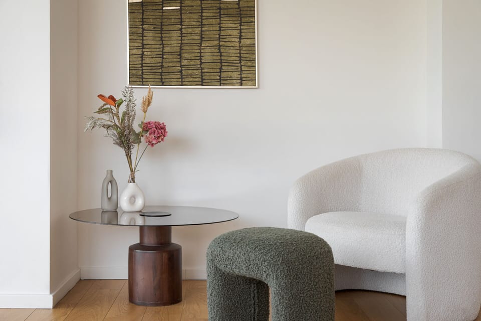 Exclusive Apartment | Living area | 55-inch Smart TV with cable channels, Netflix, streaming services