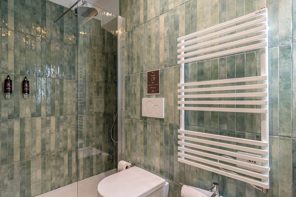 Double Room | Bathroom | Shower, rainfall showerhead, designer toiletries, hair dryer