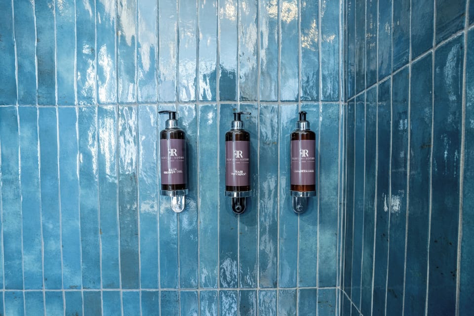 Double or Twin Room, City View | Bathroom | Shower, rainfall showerhead, designer toiletries, hair dryer