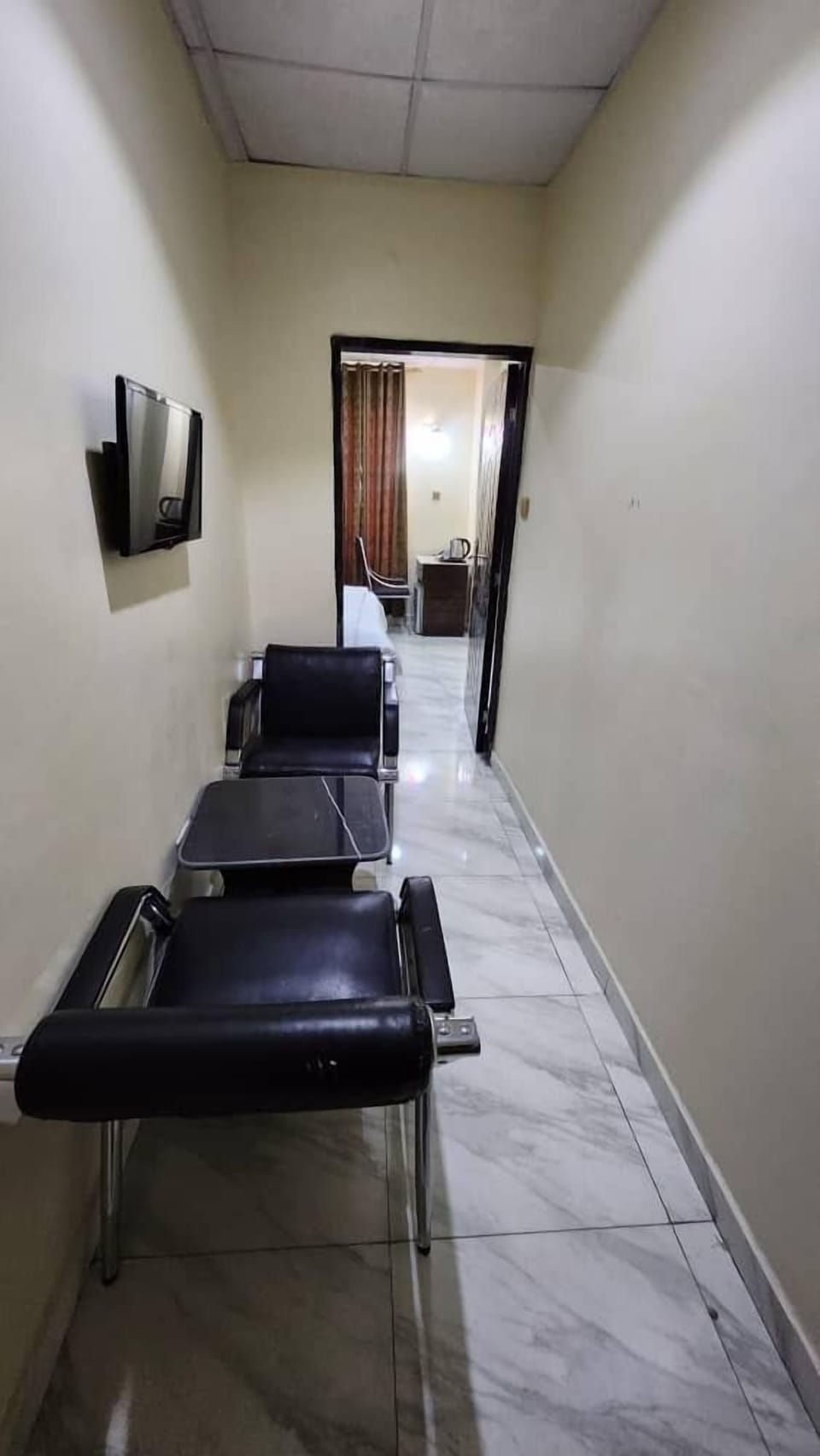Desk, laptop workspace, free WiFi, bed sheets