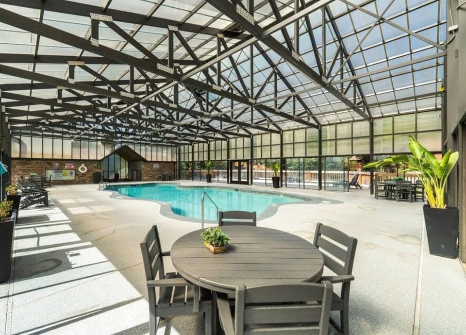 Cabin, 6 Bedrooms | Pool | Indoor pool, a heated pool