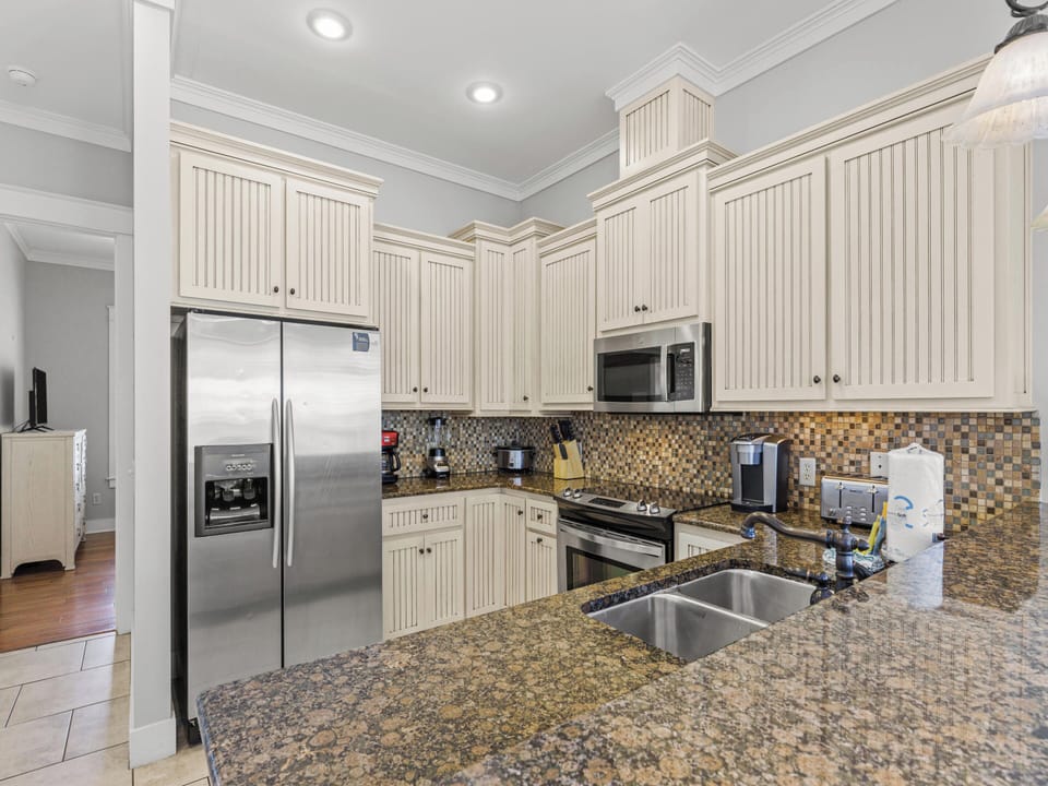 House, Multiple Beds, Patio, Ocean View (Salty Beach) | Private kitchen | Coffee/tea maker