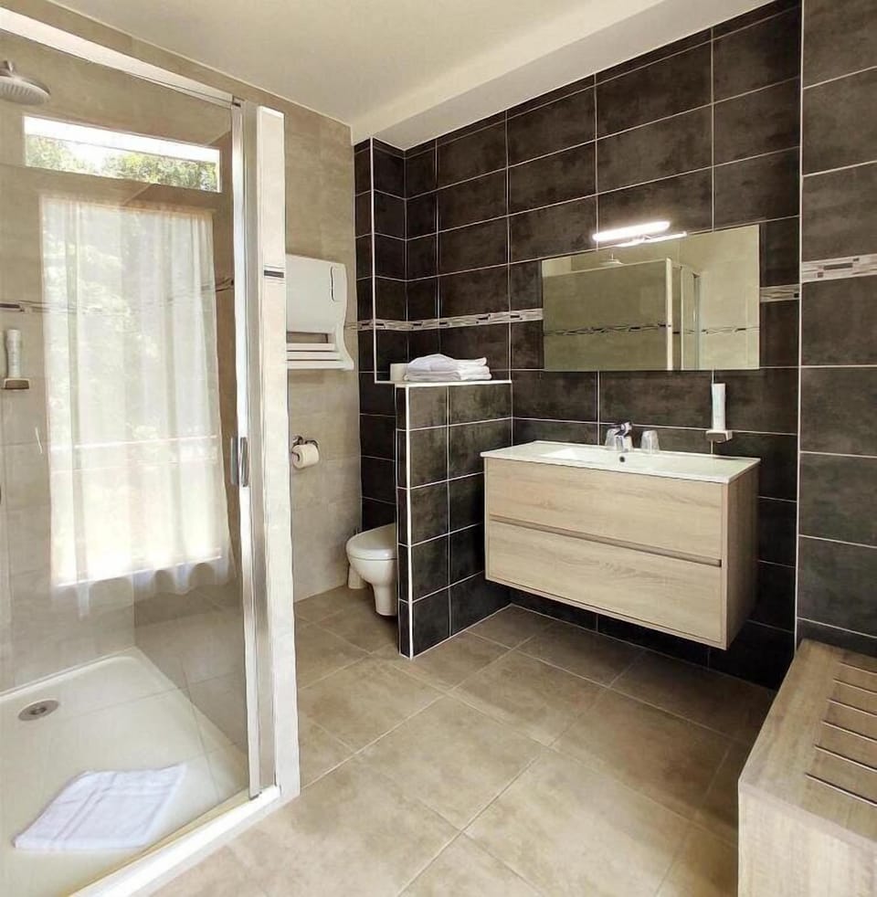 Standard Room, Lake View | Bathroom | Shower, hydromassage showerhead, hair dryer, towels