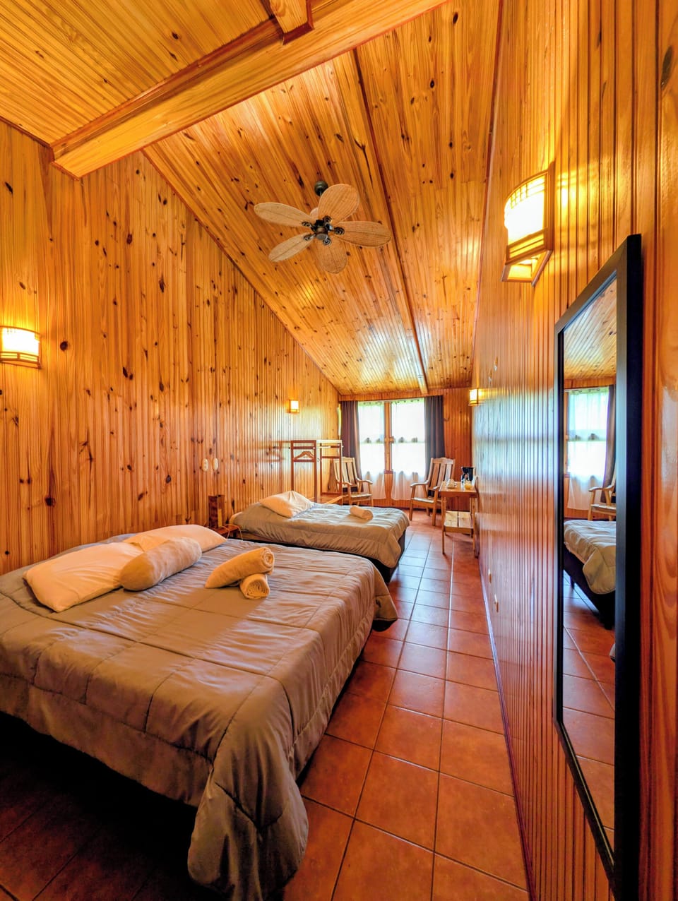 Comfort Triple Room, Garden View | Hypo-allergenic bedding, down comforters, minibar, iron/ironing board