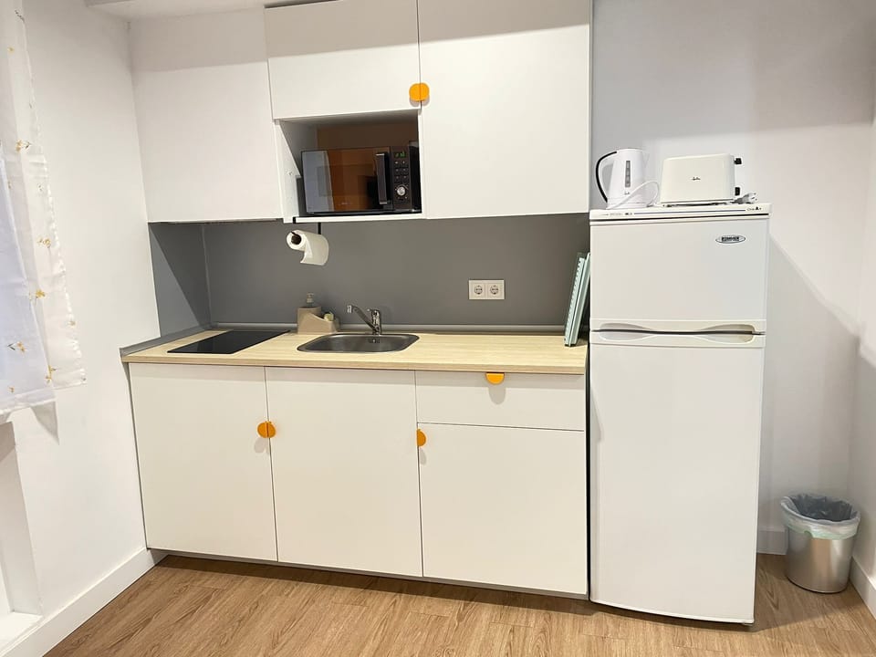 Deluxe Apartment, Balcony, City View | Private kitchen | Shared fridge, microwave