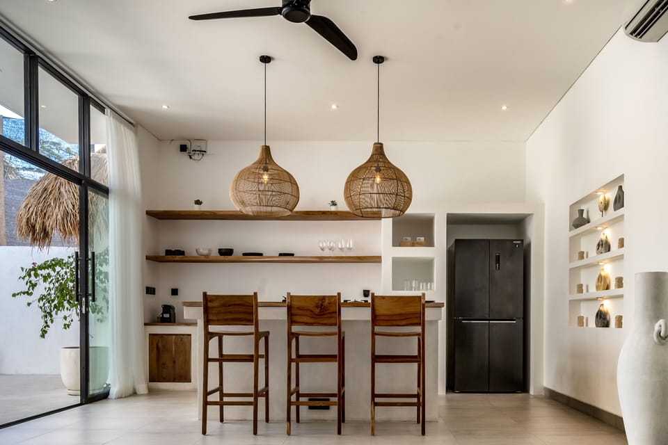 Villa, 1 Bedroom, Private Pool, Pool View | Private kitchen | Fridge, oven, stovetop, coffee/tea maker