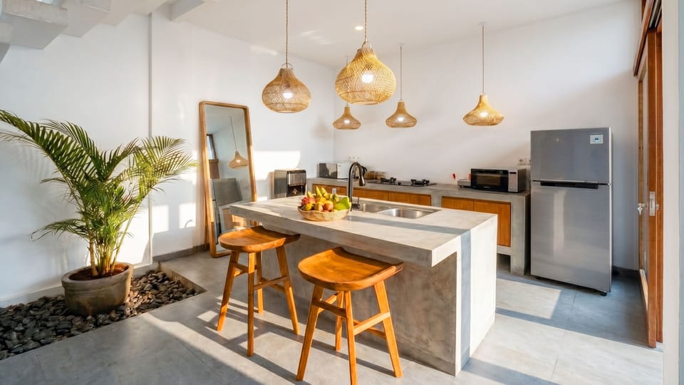 Premier Villa, 3 Bedrooms, Pool View | Private kitchen | Full-size fridge, microwave, stovetop, espresso maker