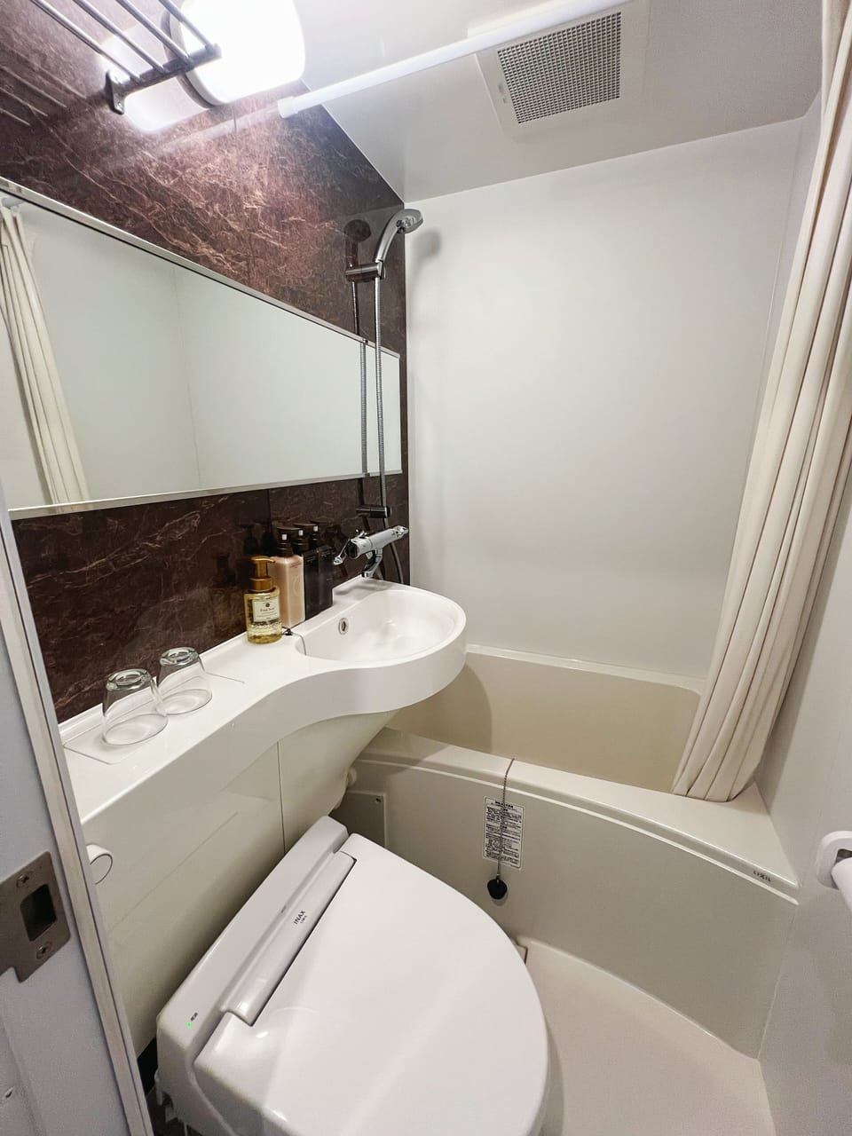 Hair dryer, slippers, bidet