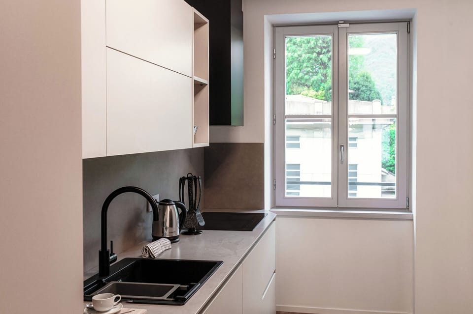 Apartment | Private kitchen | Full-size fridge, microwave, oven, stovetop