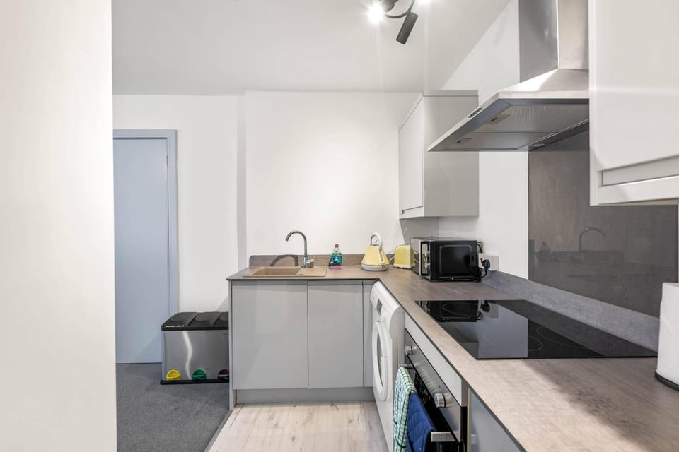 Basic Apartment | Private kitchen | Fridge, oven, stovetop, toaster