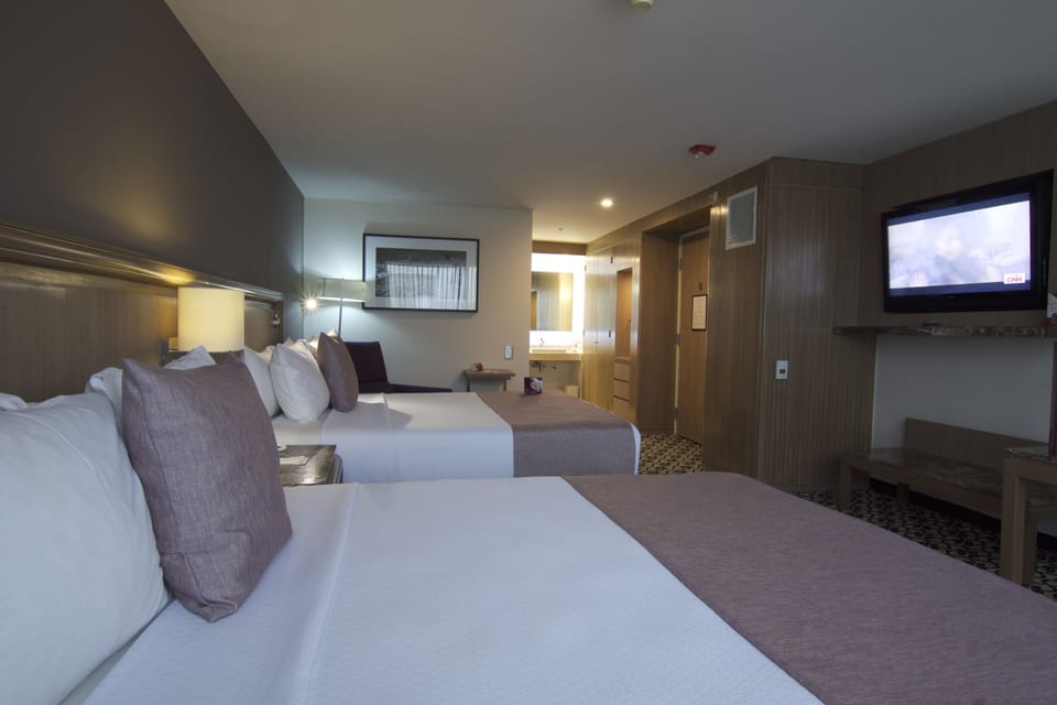Standard Room, 2 Queen Beds, Accessible | In-room safe, desk, soundproofing, iron/ironing board
