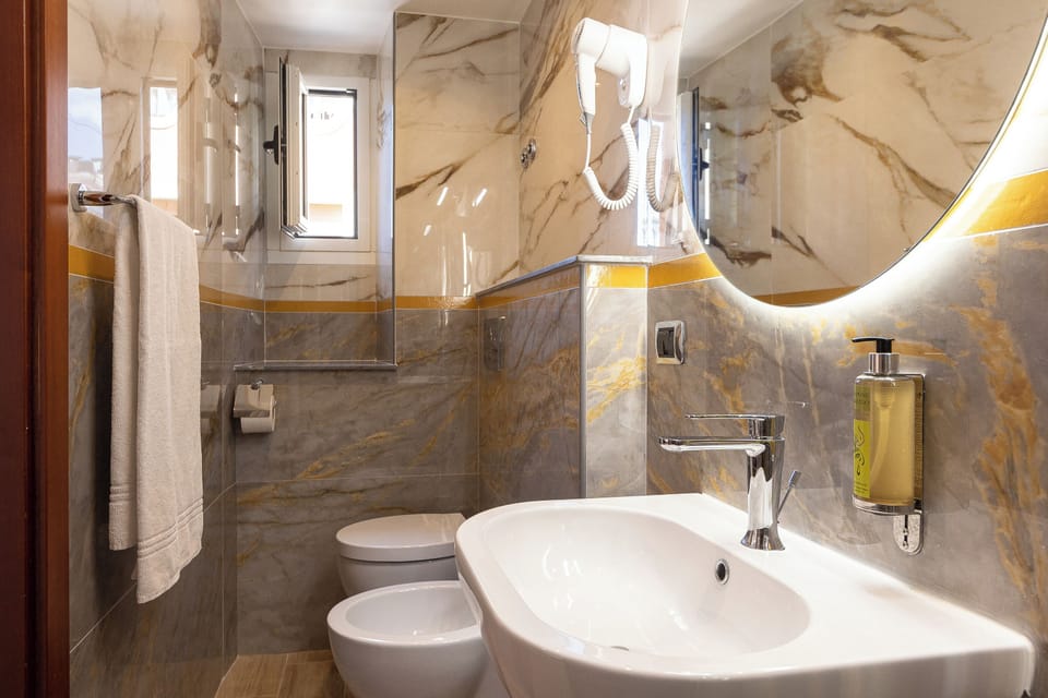 Single Room | Bathroom | Shower, free toiletries, hair dryer, towels