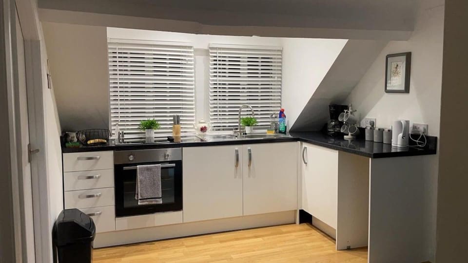 Apartment | Private kitchen | Fridge, microwave, oven, stovetop