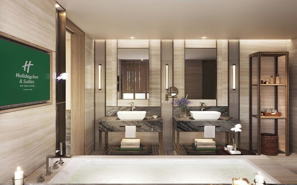 Suite, 1 Bedroom, Kitchenette (High Floor, Mekong View) | Bathroom | Eco-friendly toiletries, hair dryer, bathrobes, slippers