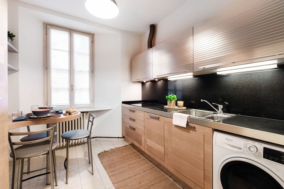 Apartment | Private kitchen | Full-size fridge, microwave, oven, stovetop