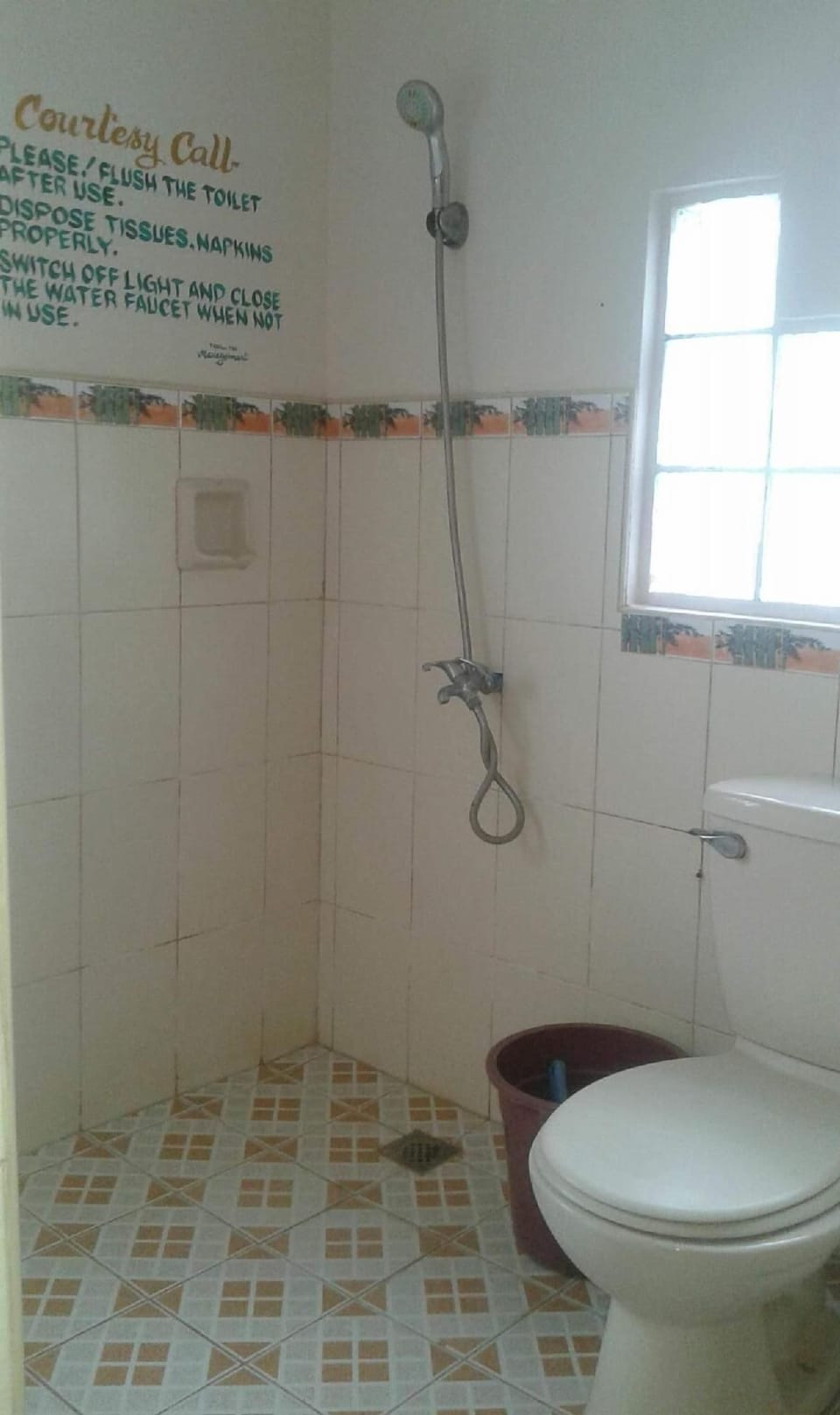 Economy Room, Multiple Beds, Balcony, Partial Sea View | Bathroom | Shower, rainfall showerhead, bidet, towels