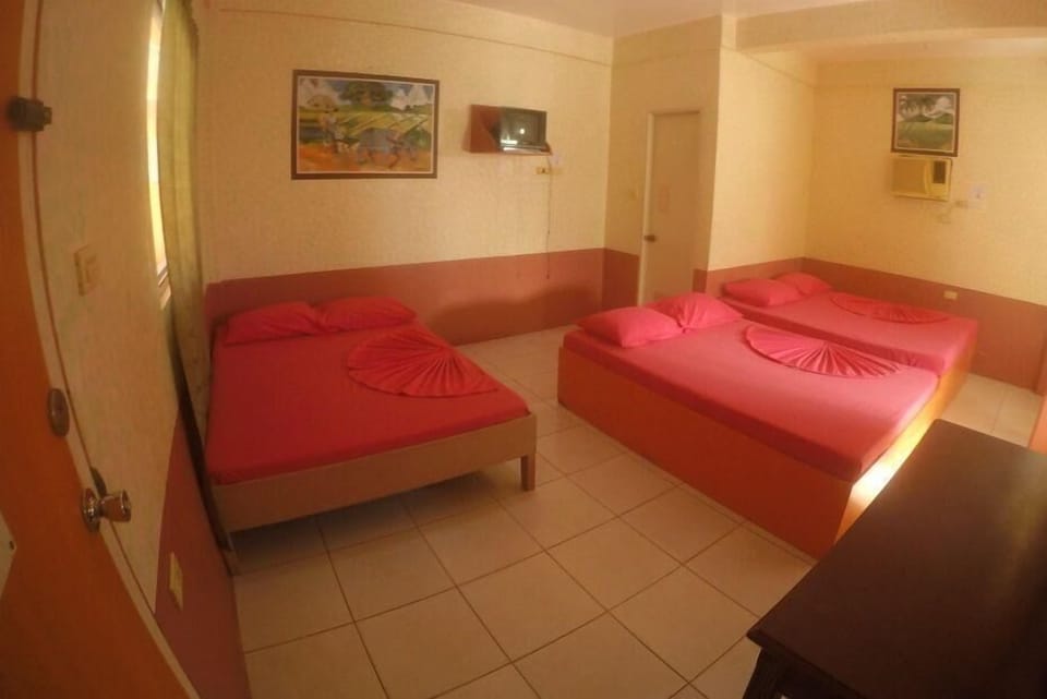 Economy Room, Multiple Beds, Balcony, Partial Sea View | Premium bedding, individually decorated, individually furnished, desk