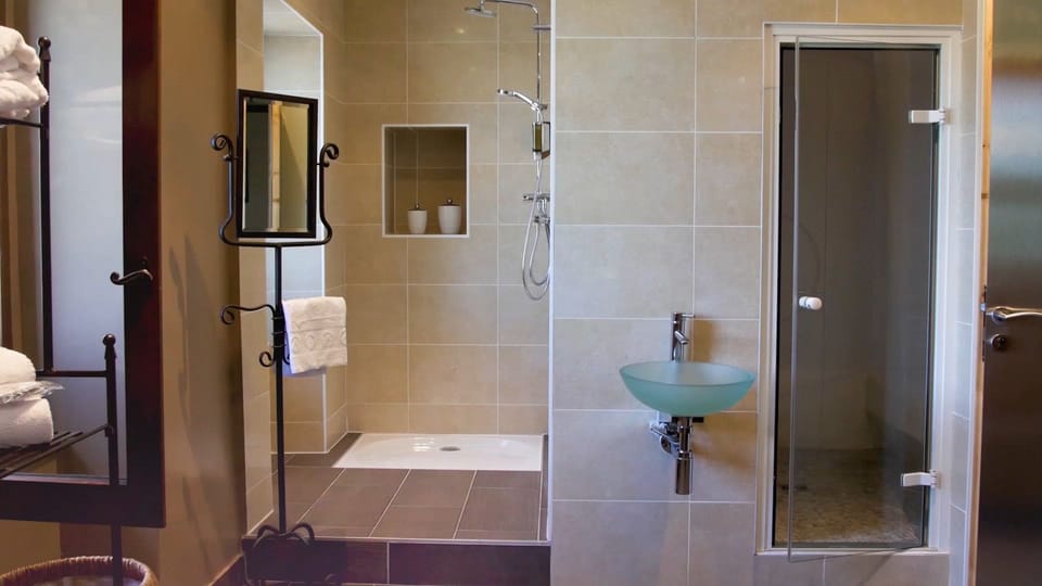 Hair dryer, towels