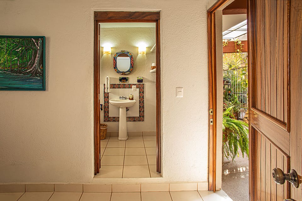 Standard Double Room, 1 Queen Bed | Bathroom | Shower, free toiletries, hair dryer, towels