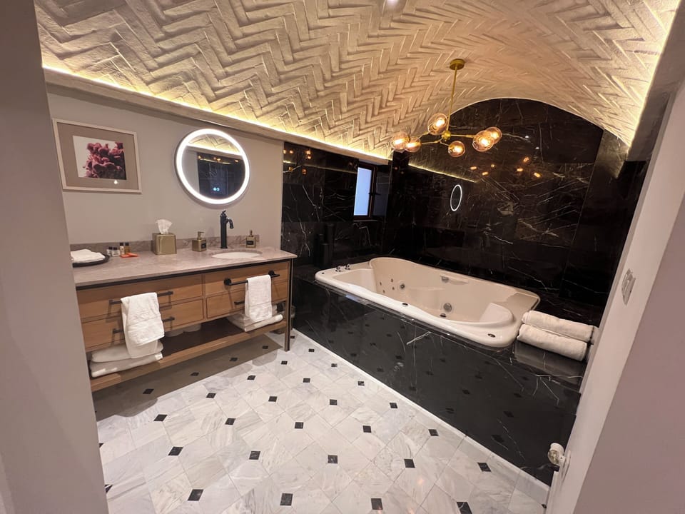 Premium Double Room | Bathroom | Hair dryer, bathrobes, bidet, towels