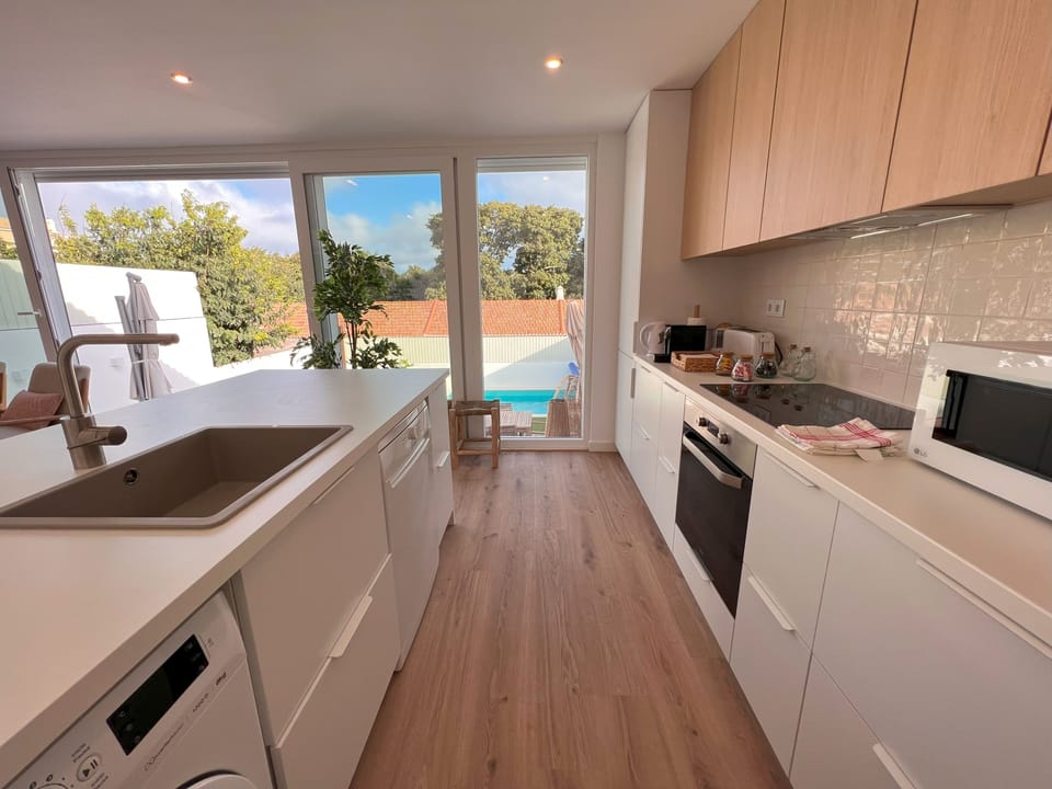 Villa | Private kitchen | Fridge, microwave, stovetop, electric kettle