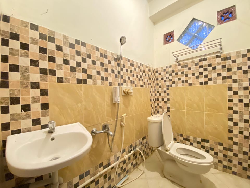 Bidet, towels
