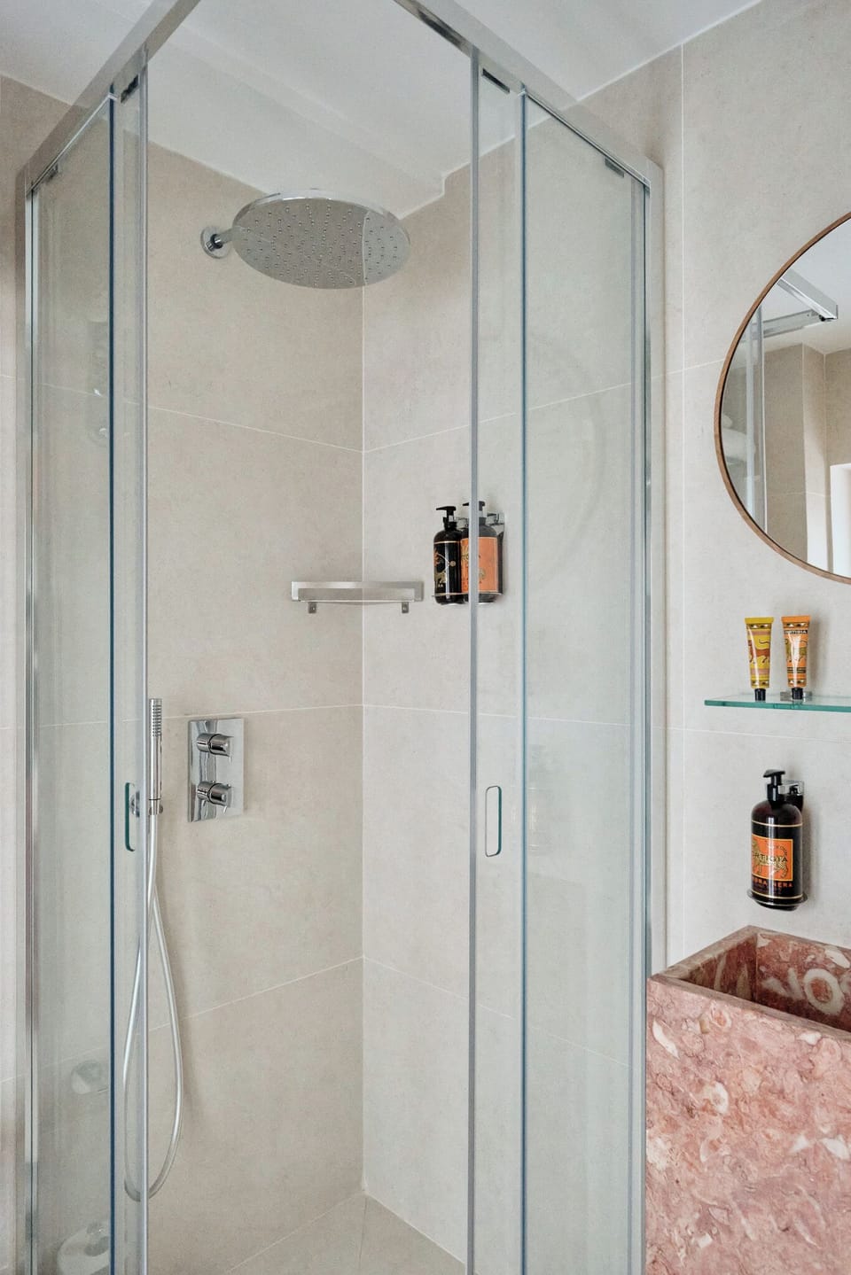 Eco-friendly toiletries, hair dryer, slippers, towels