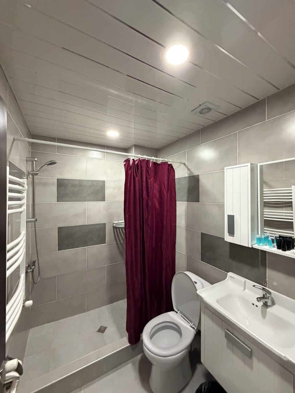 Classic Triple Room | Bathroom | Shower, hair dryer, slippers, towels