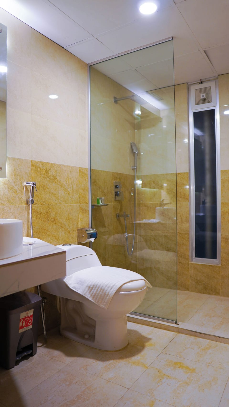 Deluxe Twin Room, City View | Bathroom | Shower, hydromassage showerhead, free toiletries, hair dryer