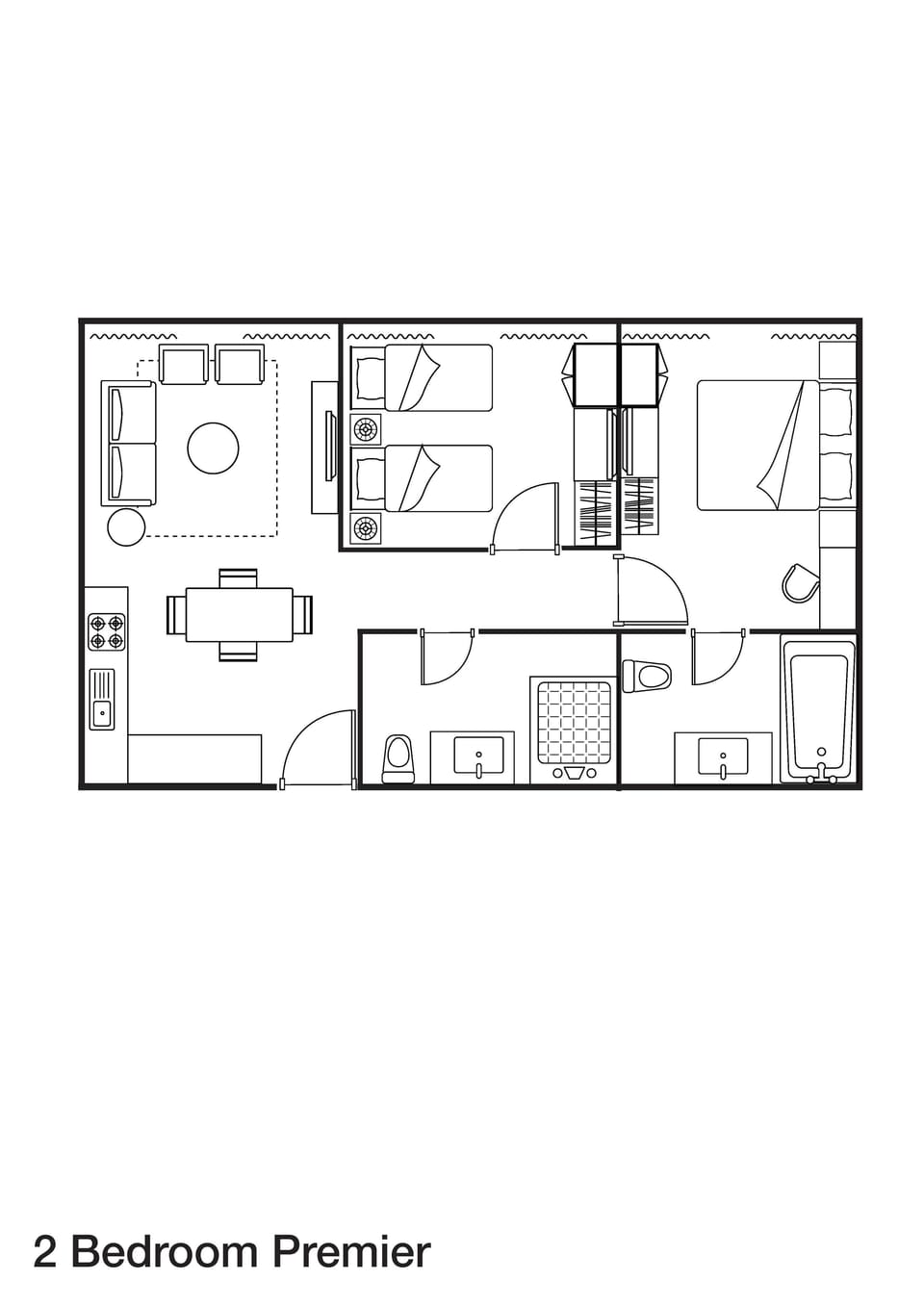 Premier Apartment, 2 Bedrooms | Floor plan