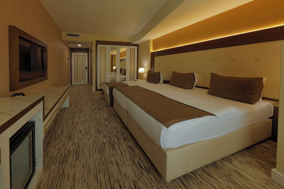 Premium bedding, memory foam beds, minibar, in-room safe
