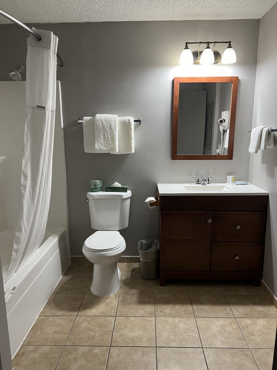 Studio Suite, 1 King Bed, Non Smoking | Bathroom | Free toiletries, hair dryer, towels