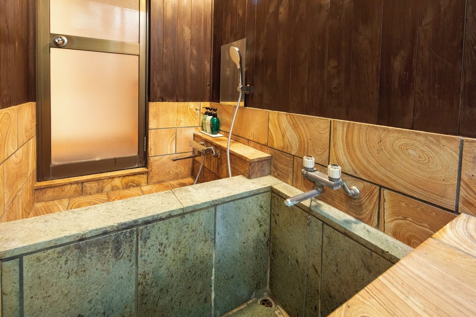 Luxury Room, River View, Corner (with Open-Air Bath, 101) | Bathroom | Separate tub and shower, free toiletries, hair dryer, towels
