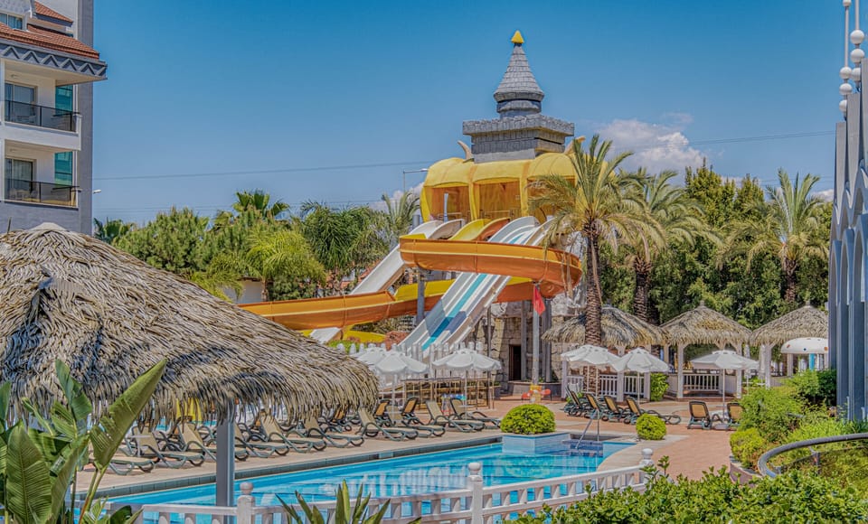 Indoor pool, 6 outdoor pools, pool umbrellas