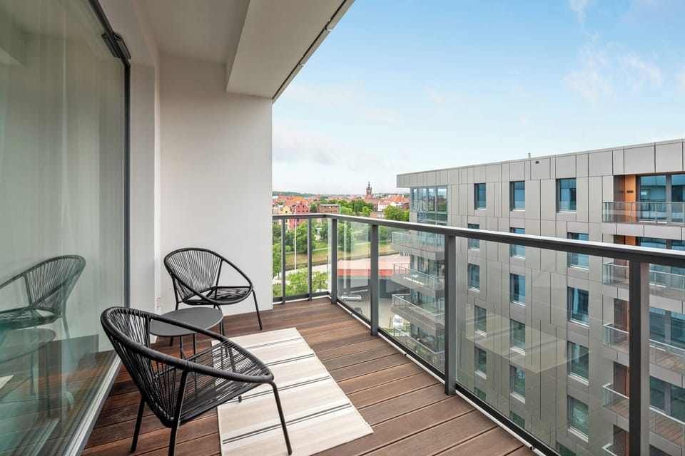 Deluxe Apartment, City View | Terrace/patio