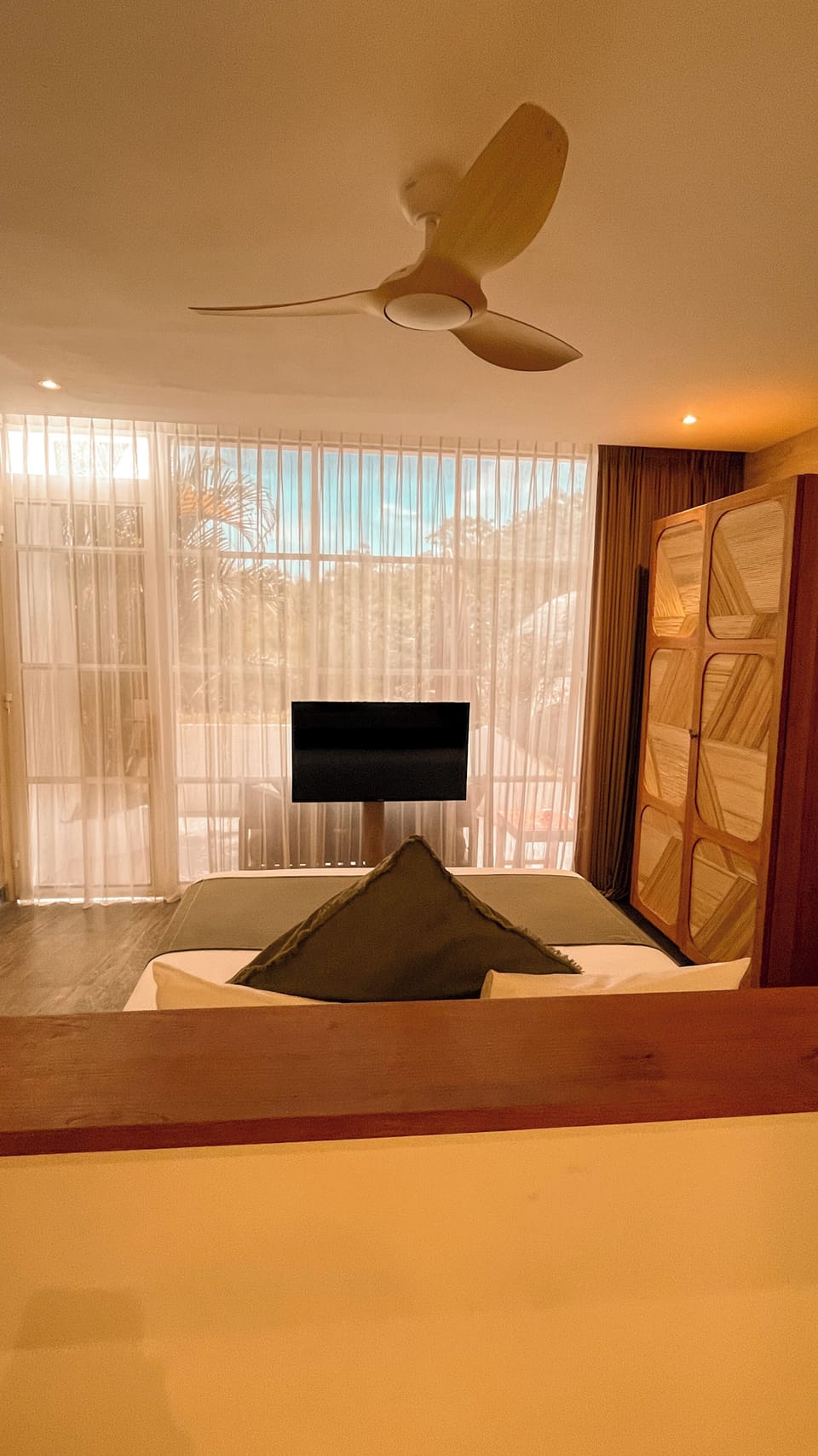 Premium Double Room, 1 Queen Bed, Pool View | Television