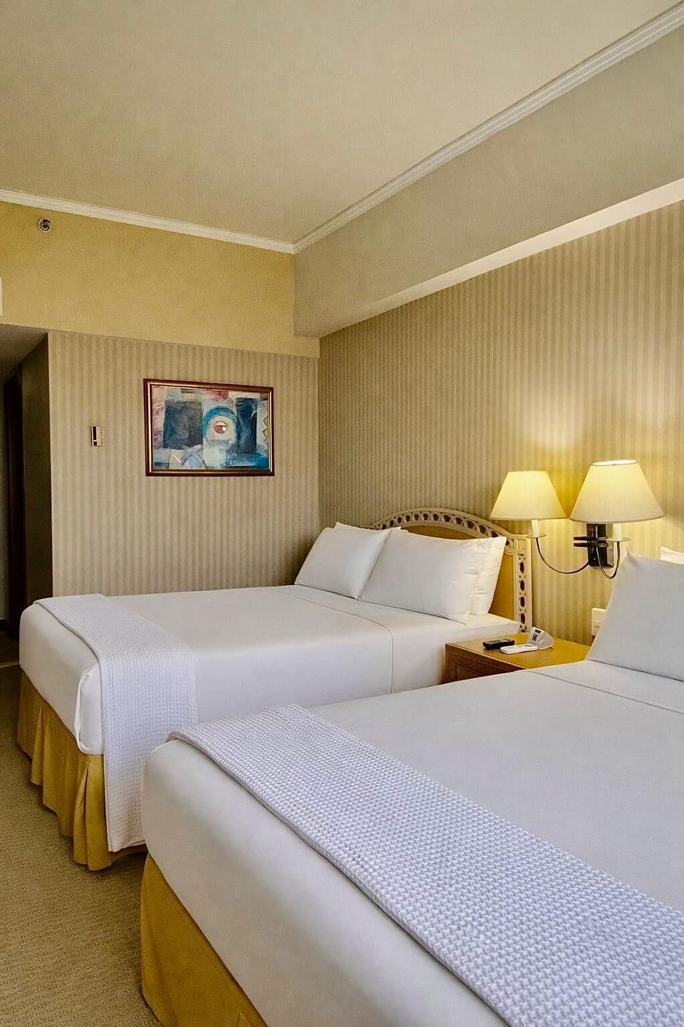 Standard Double Room, 2 Double Beds | In-room safe, desk, laptop workspace, soundproofing