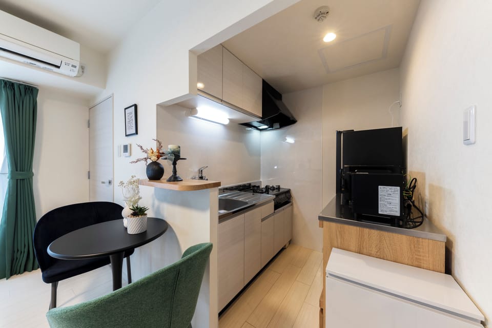Basic Apartment | Private kitchen | Microwave, stovetop, electric kettle, toaster