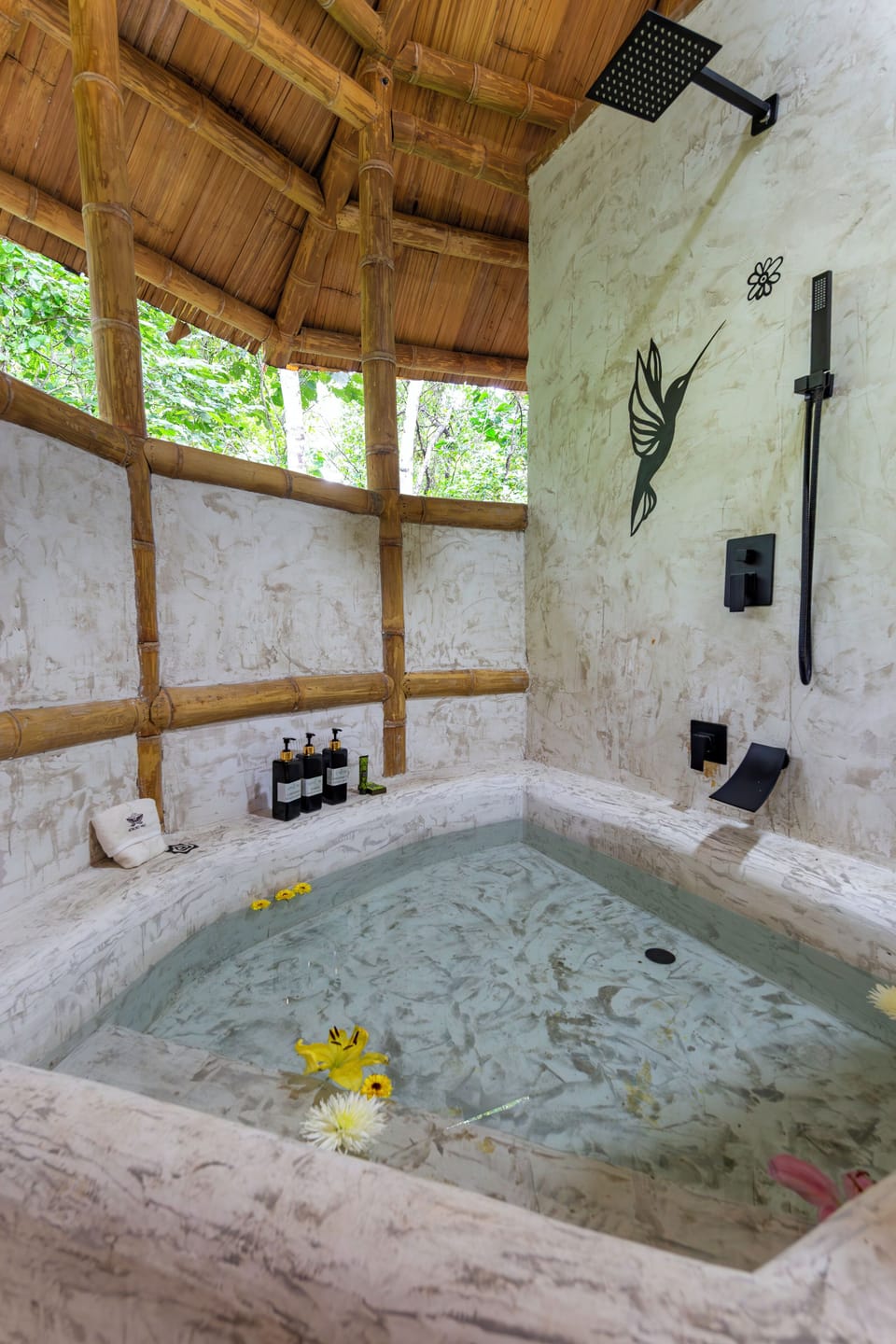 Master Suite | Bathroom | Shower, rainfall showerhead, bathrobes, towels