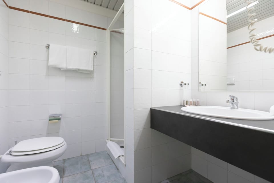 Shower, rainfall showerhead, hair dryer, bidet