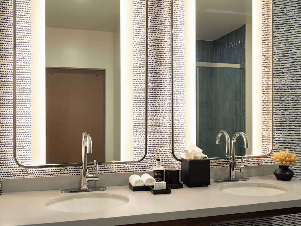Premier Suite, 1 King Bed | Bathroom | Shower, rainfall showerhead, designer toiletries, hair dryer