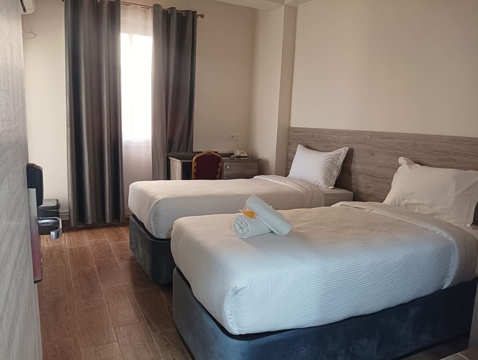 Premium bedding, minibar, desk, laptop workspace