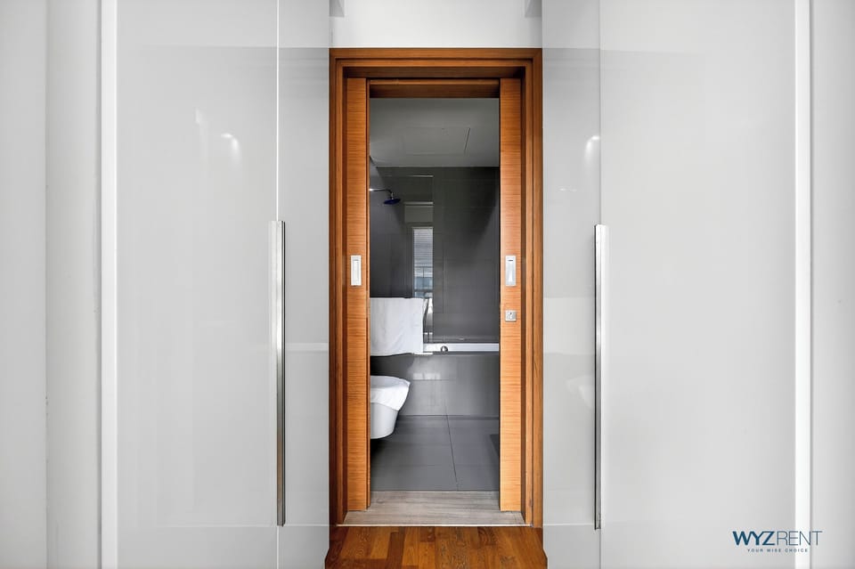 Luxury Apartment, Pool View | Bathroom | Free toiletries, hair dryer, towels, soap