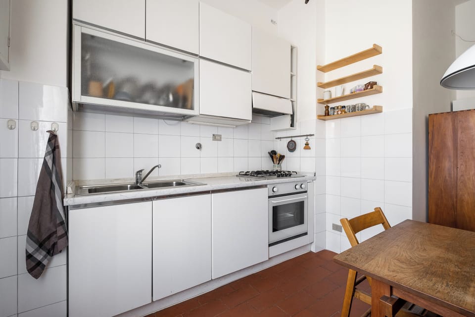 Apartment, Balcony | Private kitchen | Full-size fridge, microwave, oven, stovetop