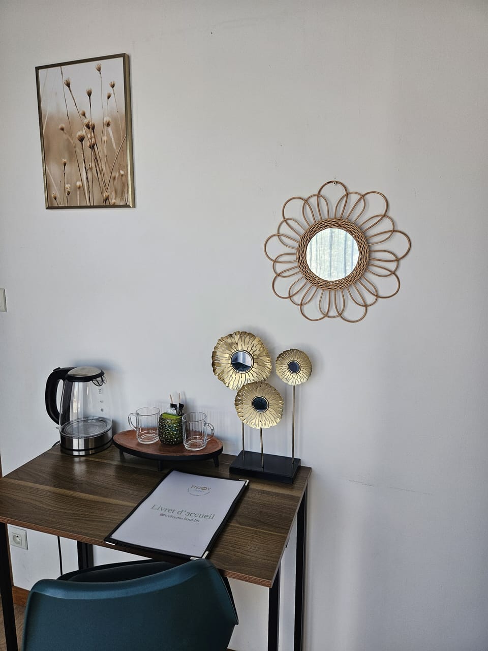 Family Quadruple Room, Garden View | Desk, laptop workspace, free WiFi