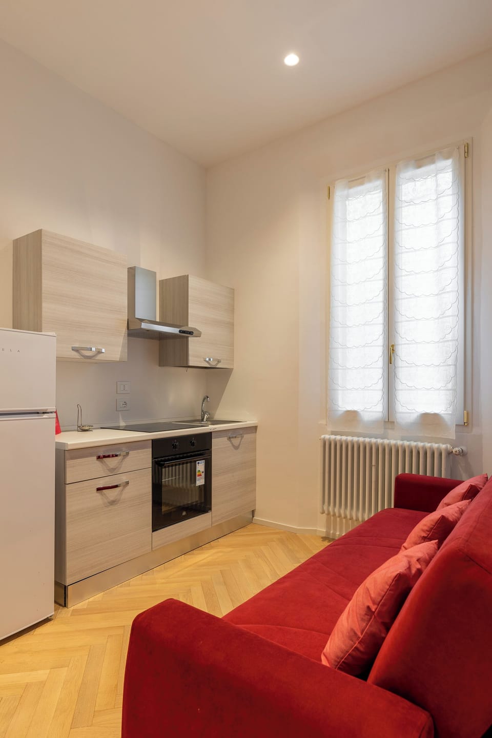 Apartment | Private kitchen | Cookware/dishes/utensils, freezer, dining tables