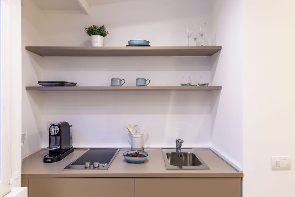 Apartment | Private kitchen | Fridge, stovetop, espresso maker, coffee/tea maker