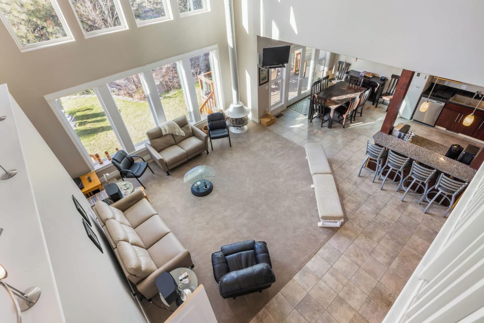 House, Multiple Beds, Patio (Edradour Estates) | Living area | 86-inch flat-screen TV with digital channels